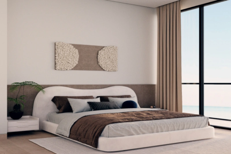 Stilvolle Wohnung mit einem Schlafzimmer und modernem Design