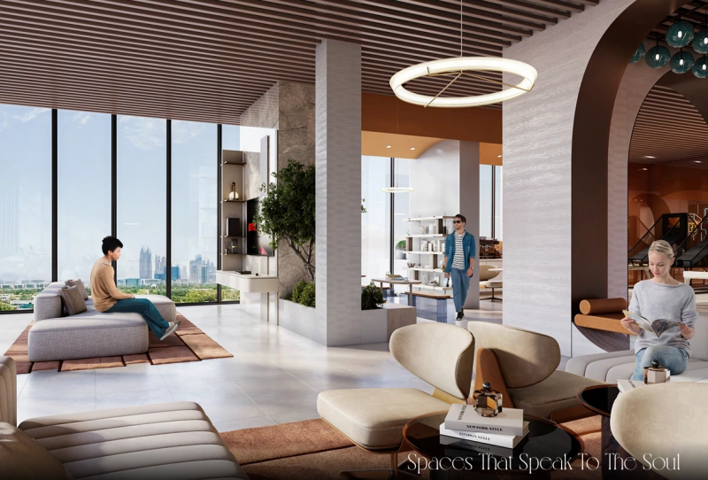 Geräumiges Studio-Apartment mit modernem Design und stilvollem Layout.