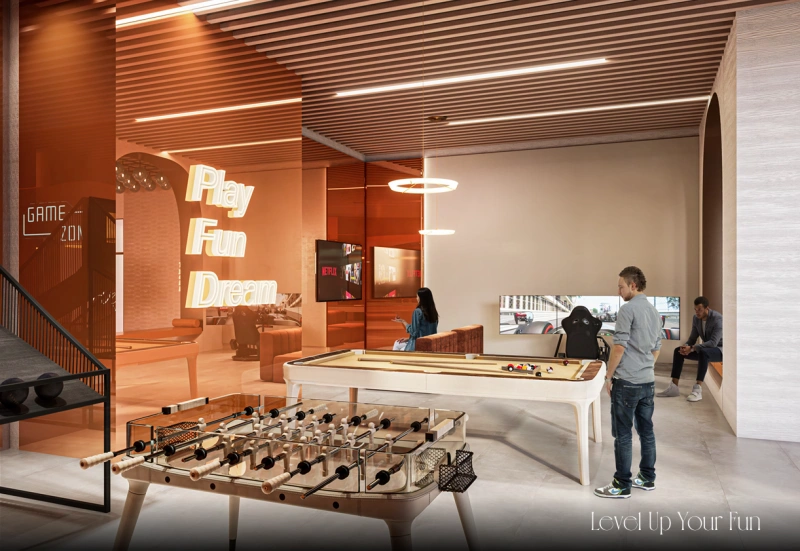 Geräumiges Studio-Apartment mit modernem Design und stilvollem Layout.