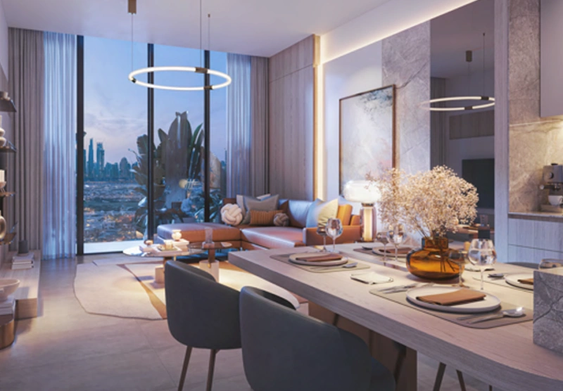 Geräumiges Studio-Apartment mit modernem Design und stilvollem Layout.