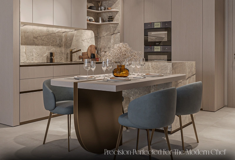 Geräumiges Studio-Apartment mit modernem Design und stilvollem Layout.