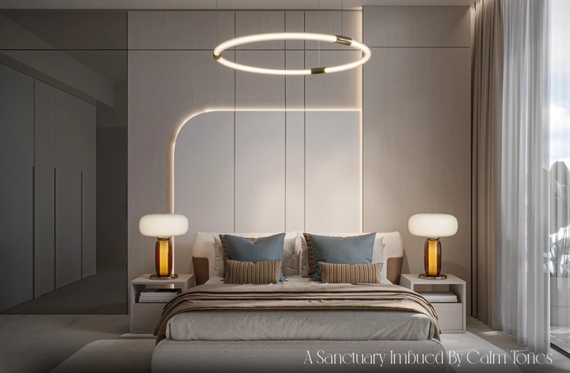 Geräumiges Studio-Apartment mit modernem Design und stilvollem Layout.