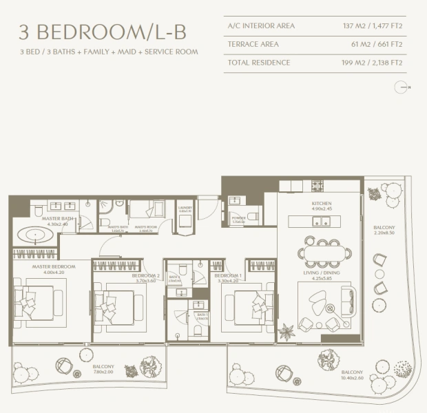 Exklusives Strandapartment mit 3 Schlafzimmern - pure Eleganz am Meer!