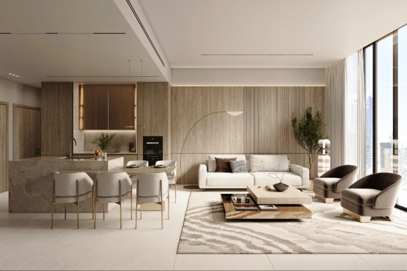 Stilvolle Zwei-Zimmer-Wohnung mit modernem Design