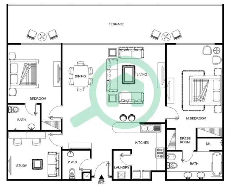 Traumhaftes 3-Schlafzimmer-Apartment Premium-Aussicht auf Atlantis&Royal Atlantis , Tiara Residences
