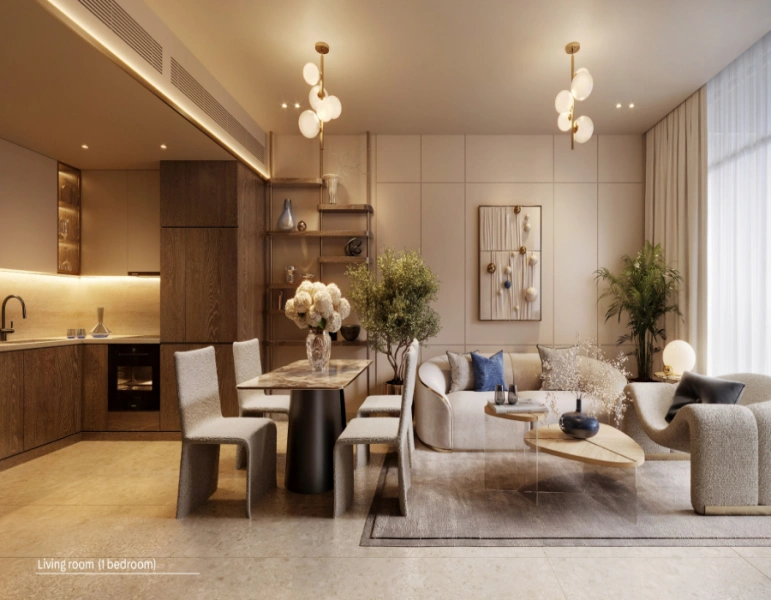 Stilvolles Ein-Zimmer-Apartment mit modernem Design