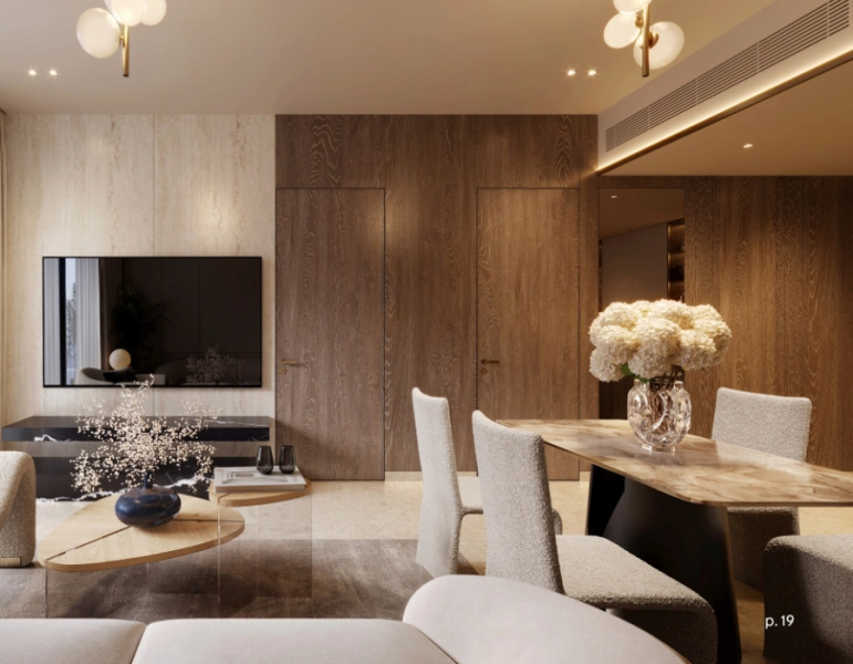 Stilvolles Ein-Zimmer-Apartment mit modernem Design