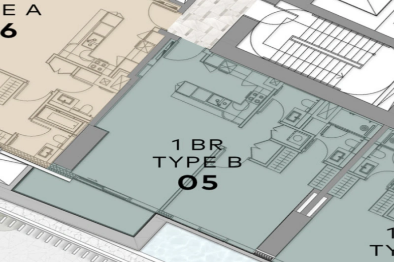 Stilvolles Ein-Zimmer-Apartment mit modernem Design