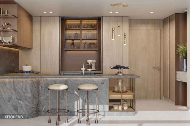 Stilvolles Ein-Zimmer-Apartment mit modernem Design