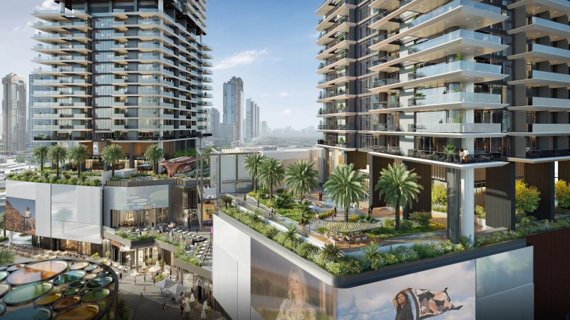 Modernes Apartment mit Blick auf Uptown Dubai und hochwertigen Porzelanfliesen!