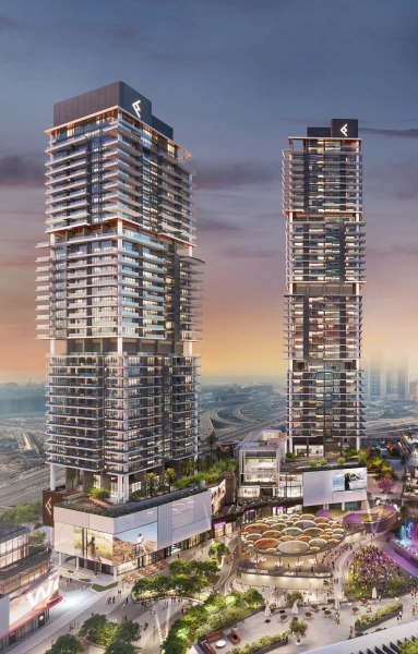 Modernes Apartment mit Blick auf Uptown Dubai und hochwertigen Porzelanfliesen!