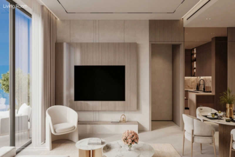 Appartement élégant de deux chambres au design moderne