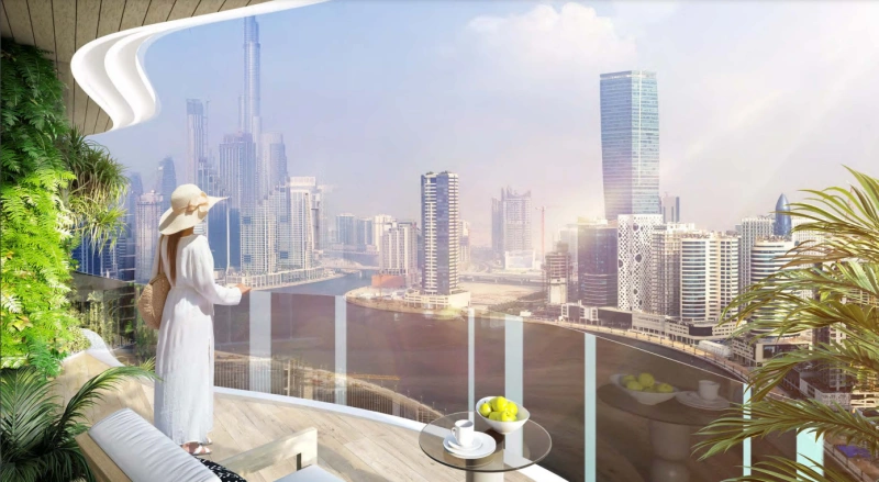 Exklusives 2-Zimmer-Apartment mit Kanalblick im Chic Tower, Business Bay!