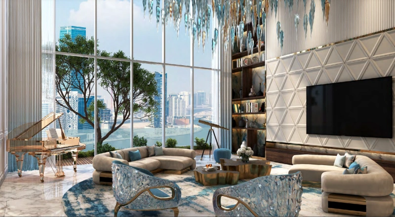 Exklusives 2-Zimmer-Apartment mit Kanalblick im Chic Tower, Business Bay!