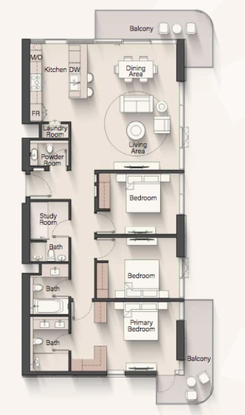 Atemberaubende 3-Zimmer-Wohnung in ikonischer Lage