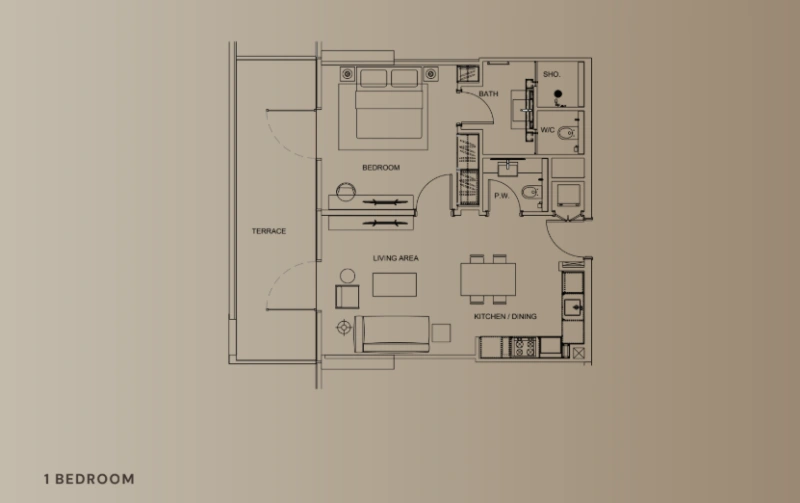 Gemütliche 1-Zimmer Wohnung in traumhafter Community.