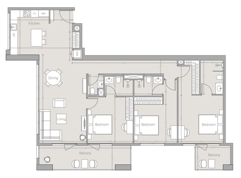 3-Bedroom Apartment in "V1TER RESIDENCE"