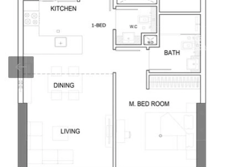 Hochwertige 2-Zimmer Wohnung im obersten Stockwerk, brandneu !