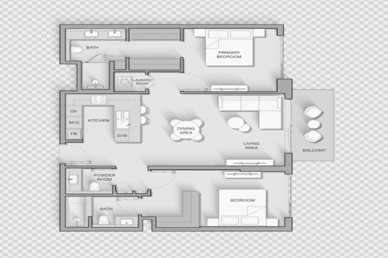 Atemberaubende Zwei-Zimmer-Wohnung mit Pool und Panoramablick