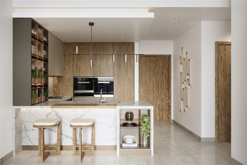 Atemberaubende Zwei-Zimmer-Wohnung mit Pool und Panoramablick