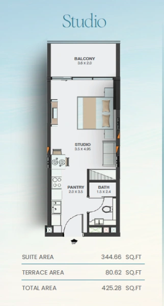 Modernes Studio in toller Community!