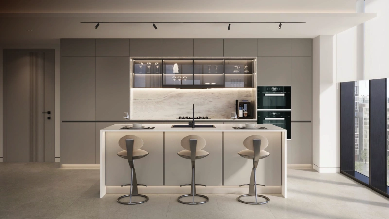 Modernes 1BR-Apartment mit schlankem Design