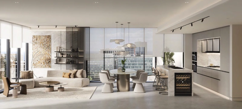 Modernes 1BR-Apartment mit schlankem Design