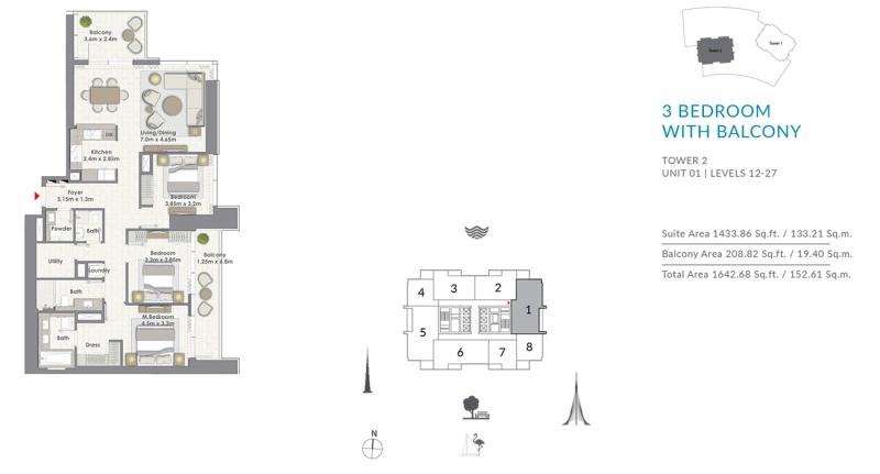 3 Schlafzimmer Wohnung mit atemberaubendem Creek-Blick - Ihr neues Zuhause!