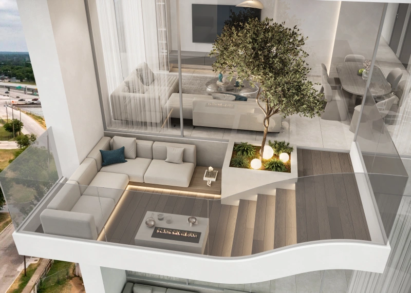 Moderne Stadtwohnung mit Sunken Garden und Basketballplatz auf dem Dach!