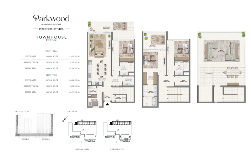 Luxuriöses Penthouse mit 3 Schlafzimmern und riesiger Dachterrasse