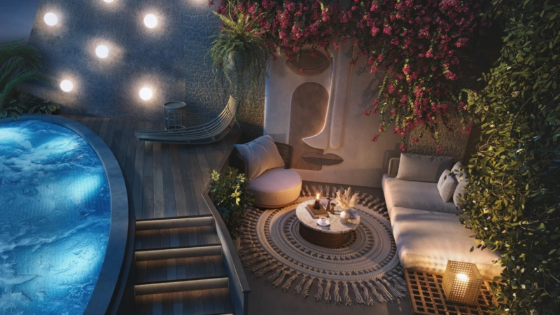 Luxuriöses Penthouse mit 4 Schlafzimmern und Zimmer für das Personal sowie privatem Pool