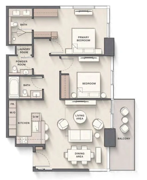 Erstklassige 2-Zimmer-Oase mit Regendusche und voll ausgestatteter Küche in erstklassiger Lage!