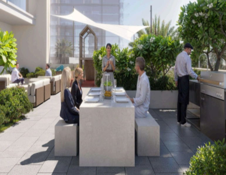 Stilvolle Ein-Zimmer-Wohnung mit Abstellraum Modernes Design