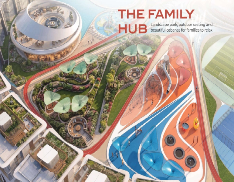 Modernes Design-Penthouse mit 4 Schlafzimmern und Dienstmädchenzimmer