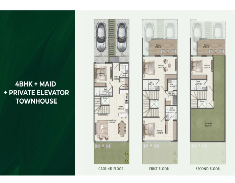 Modernes Design-Penthouse mit 4 Schlafzimmern und Dienstmädchenzimmer