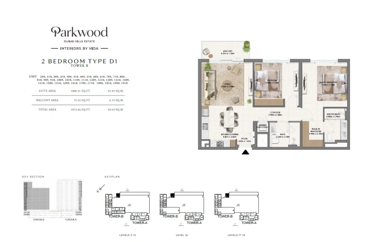 Geräumige 2-Zimmer-Wohnung mit großem Wohnbereich und hellen Zimmern.