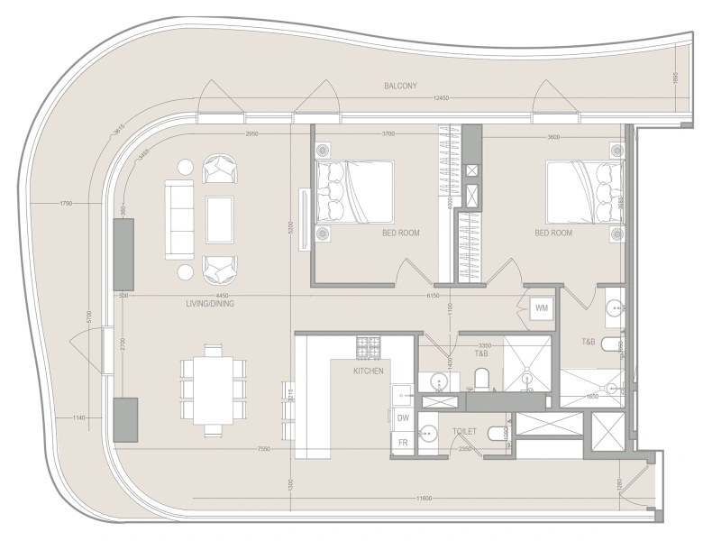 2-Bedroom Apartment in "A1LA RESIDENCE"