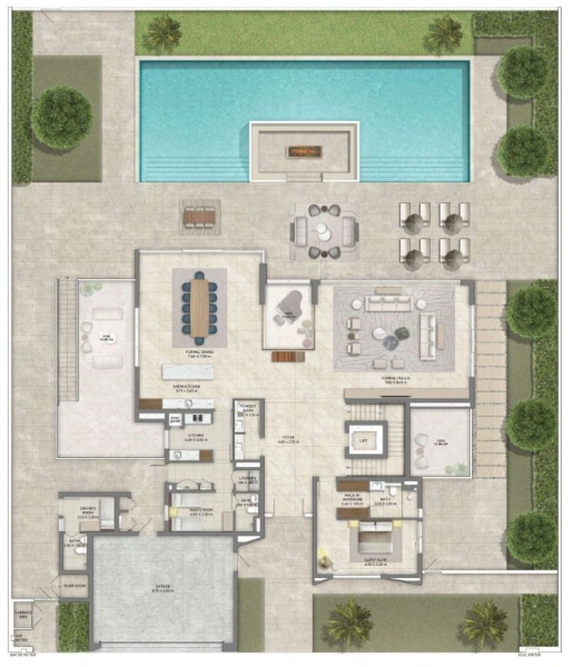 Traumvilla mit 6 Schlafzimmern in Luxus-Community am Lagunenufer