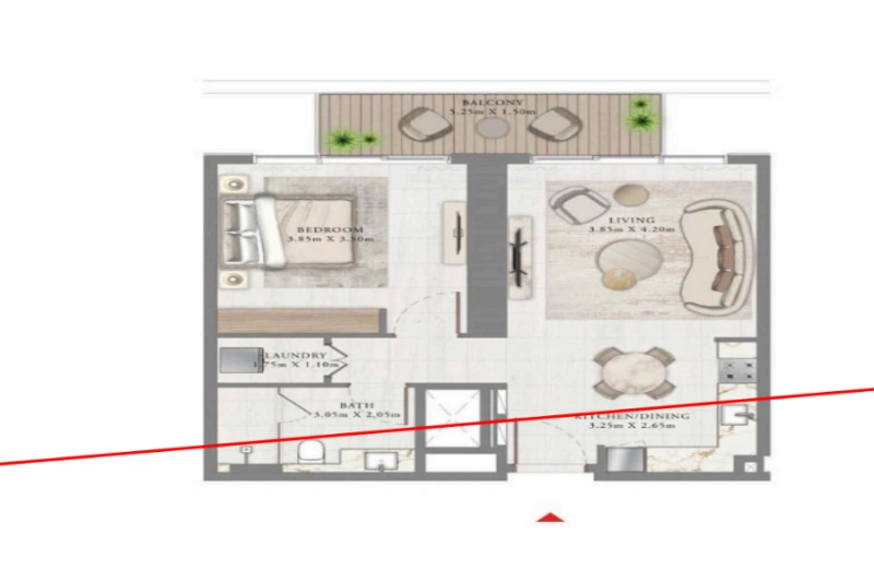 Appartement mit einem Schlafzimmer