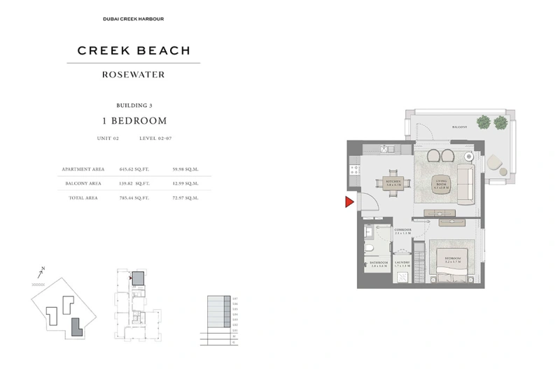 Moderne 1-Zimmer-Wohnung mit teilweisem Blick auf den Kanal und die Lagune