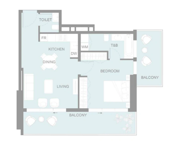 Modern and exclusive one bedroom apartment at Lum1nar Towers JVT by Object 1