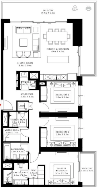 Traumhafte 3-Zimmer-Wohnung mit Meerblick & Privatstrandzugang