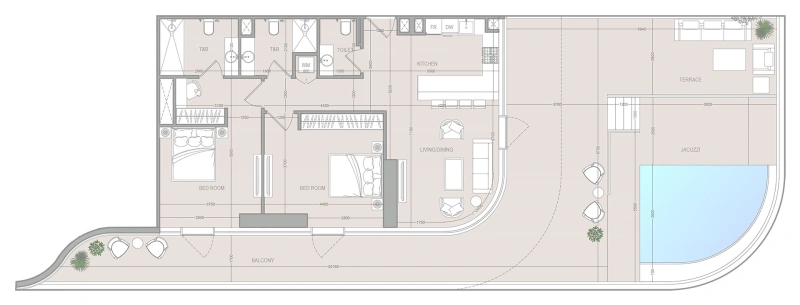 2-Bedroom Apartment in "A1LA RESIDENCE"
