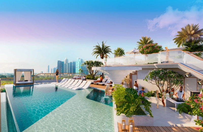 Exklusives 3-Zimmer-Penthouse mit Zimmer für das Personal im Island Beach Living-Stil