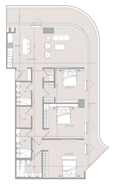 3-Bedroom Apartment in "A1LA RESIDENCE"