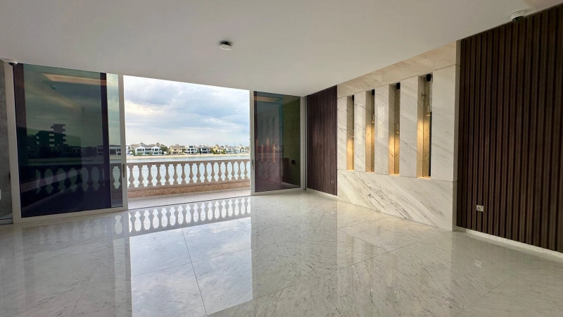 5BR Signature Villa Frond C Palm Jumeirah - Blick auf Atlantis