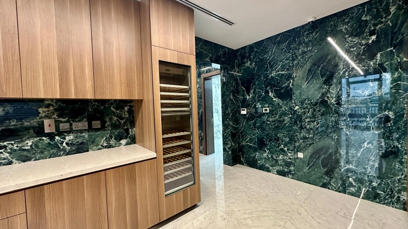 5BR Signature Villa Frond C Palm Jumeirah - Blick auf Atlantis