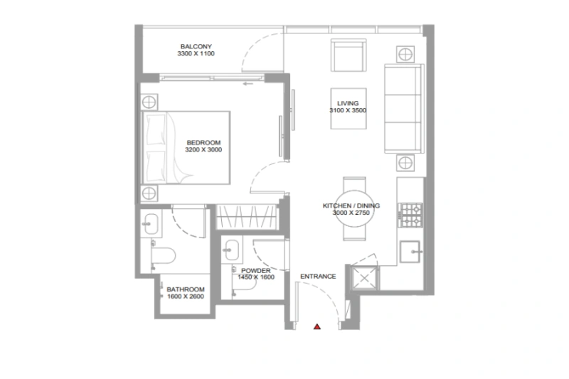 Appartement mit einem Schlafzimmer