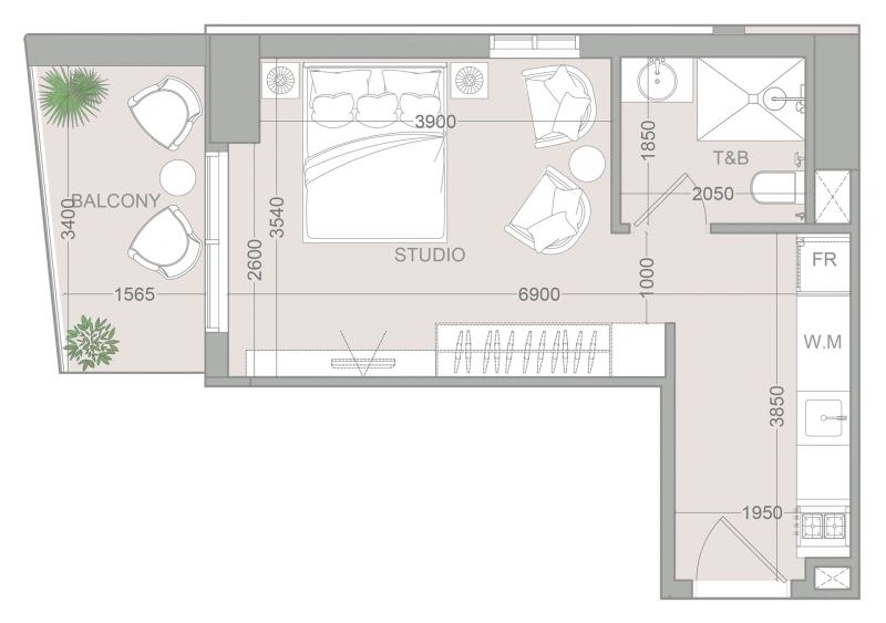 1-Bedroom Apartment in "ELAR1S SKY"