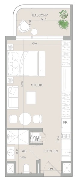 1-Bedroom Apartment in "S1LVIANA PARK LIVING"